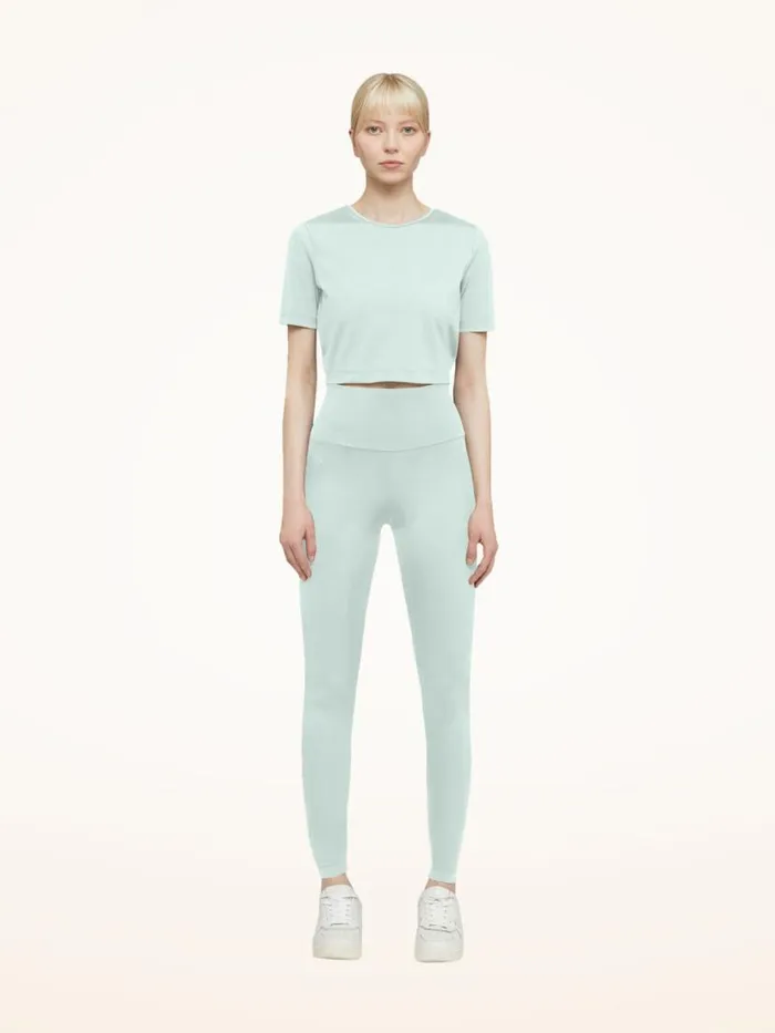 Women Tops and Bodysuits Wolford The Workout Top Short Sleeves Aqua