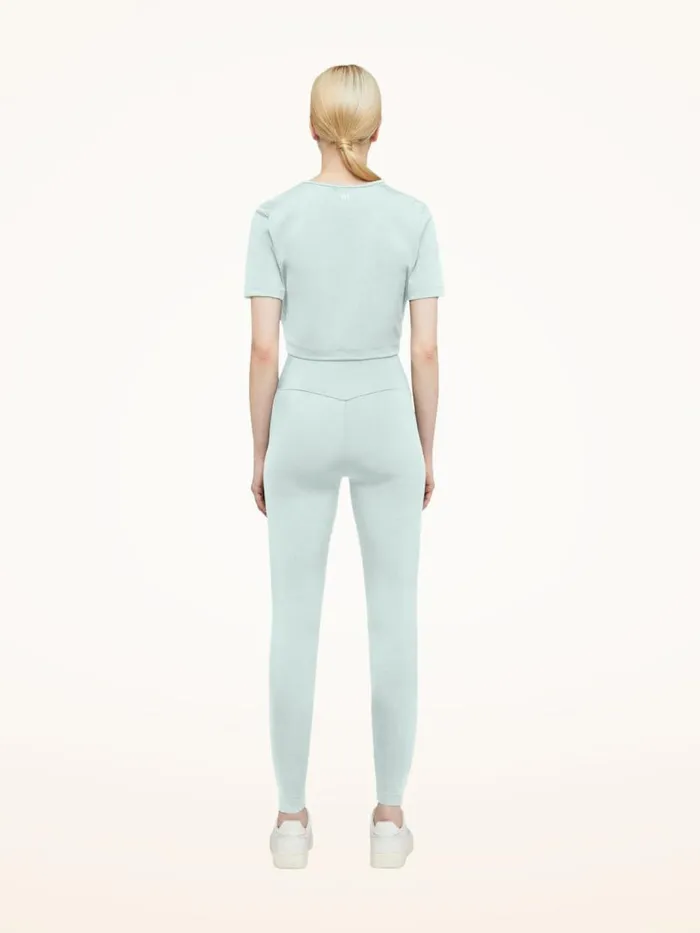 Women Tops and Bodysuits Wolford The Workout Top Short Sleeves Aqua