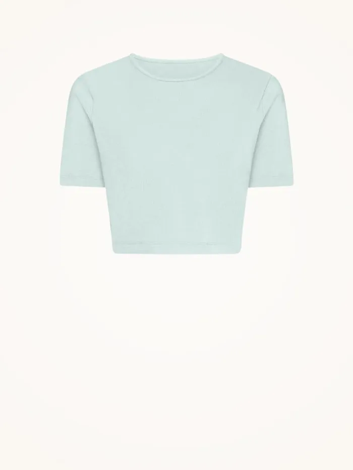 Women Tops and Bodysuits Wolford The Workout Top Short Sleeves Aqua
