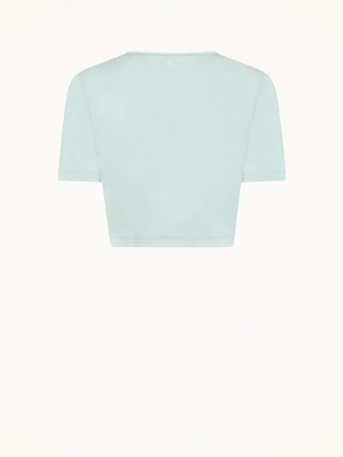 Women Tops and Bodysuits Wolford The Workout Top Short Sleeves Aqua