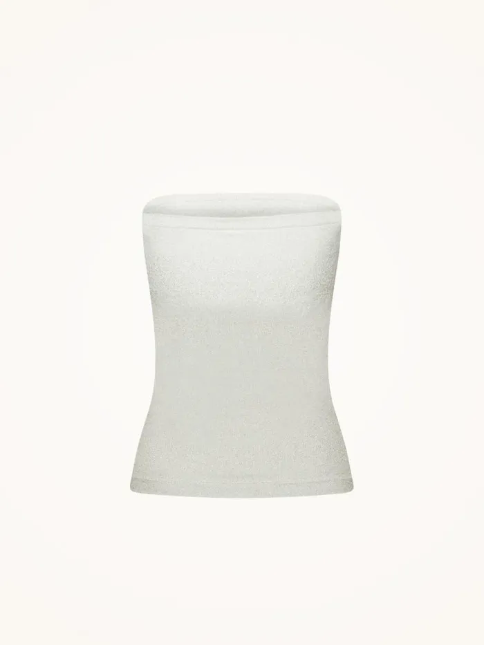 Women Tops and Tshirts Wolford Fading Shine Top Sleeveless Silver Shine