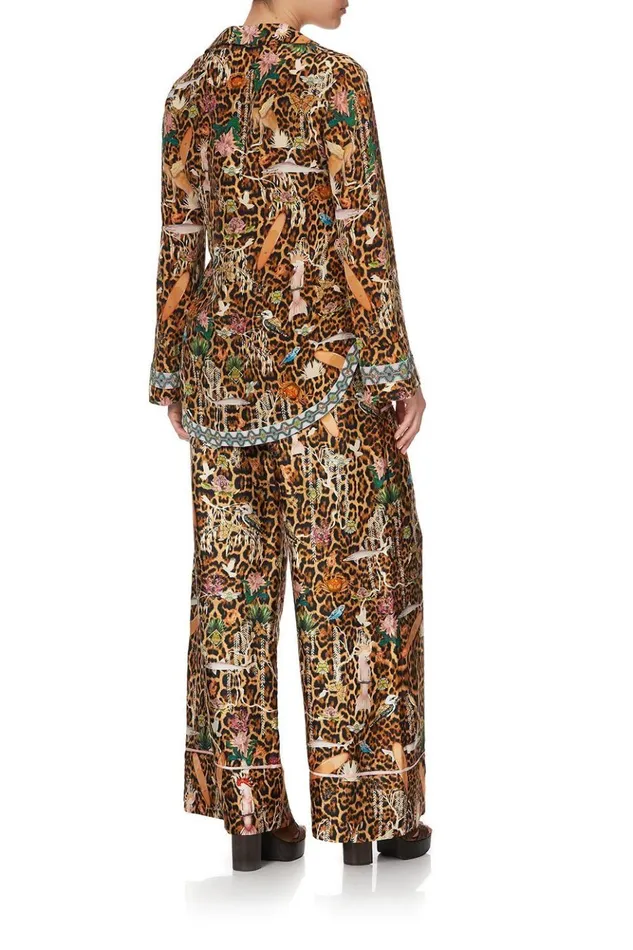 Women Tops Camilla Button Down Shirt With Contrast Fauna Electro