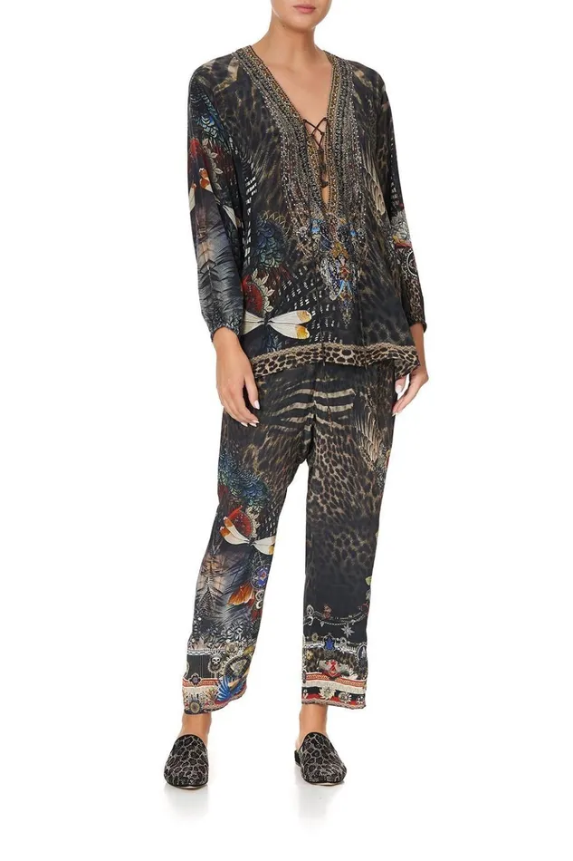 Women Tops Camilla Lace Up Blouse Treasure Chaser
