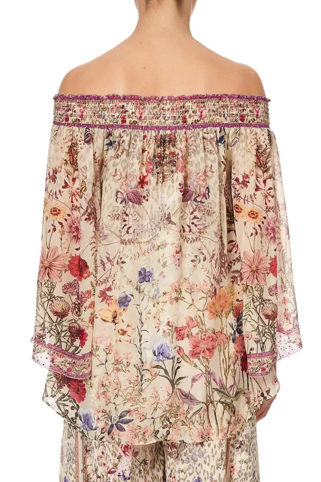Women Tops Camilla Off Shoulder Shirred Blouse Drifting Dreamer
