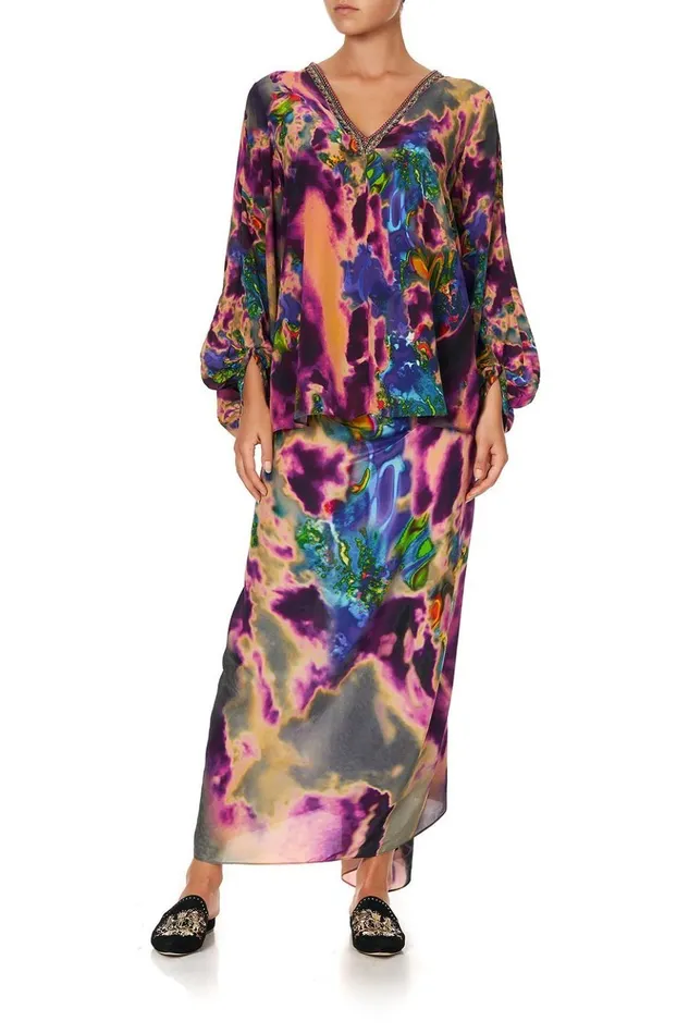 Women Tops Camilla Panel Sleeve Blouse Acid Abbey