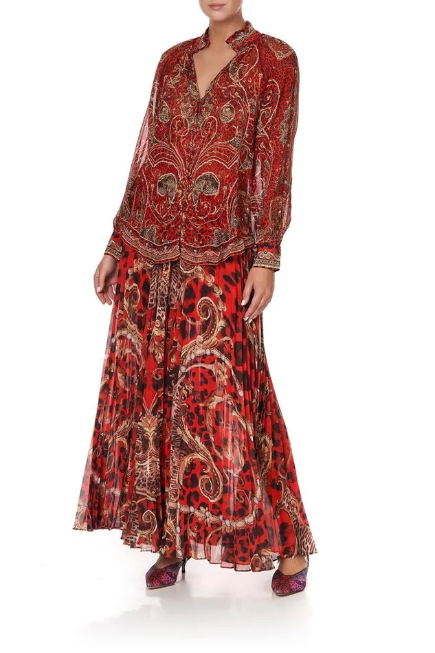 Women Tops Camilla Raglan Button Up Shirt Slave To The Rhythm