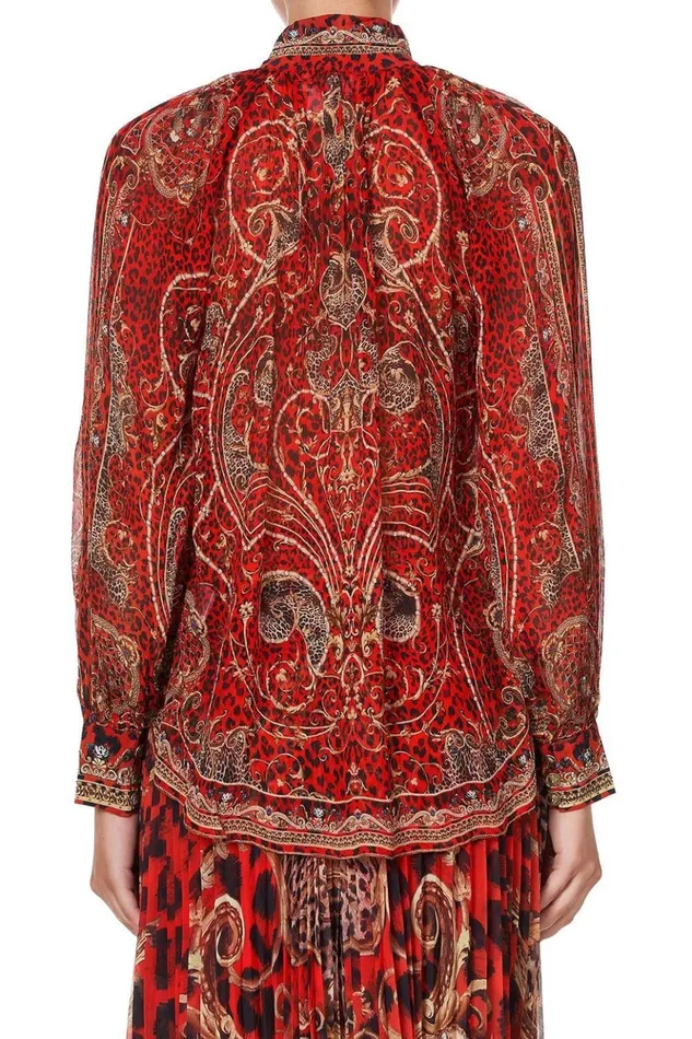 Women Tops Camilla Raglan Button Up Shirt Slave To The Rhythm