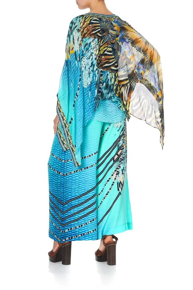 Women Tops Camilla Sheer Layered Top Marine Queen