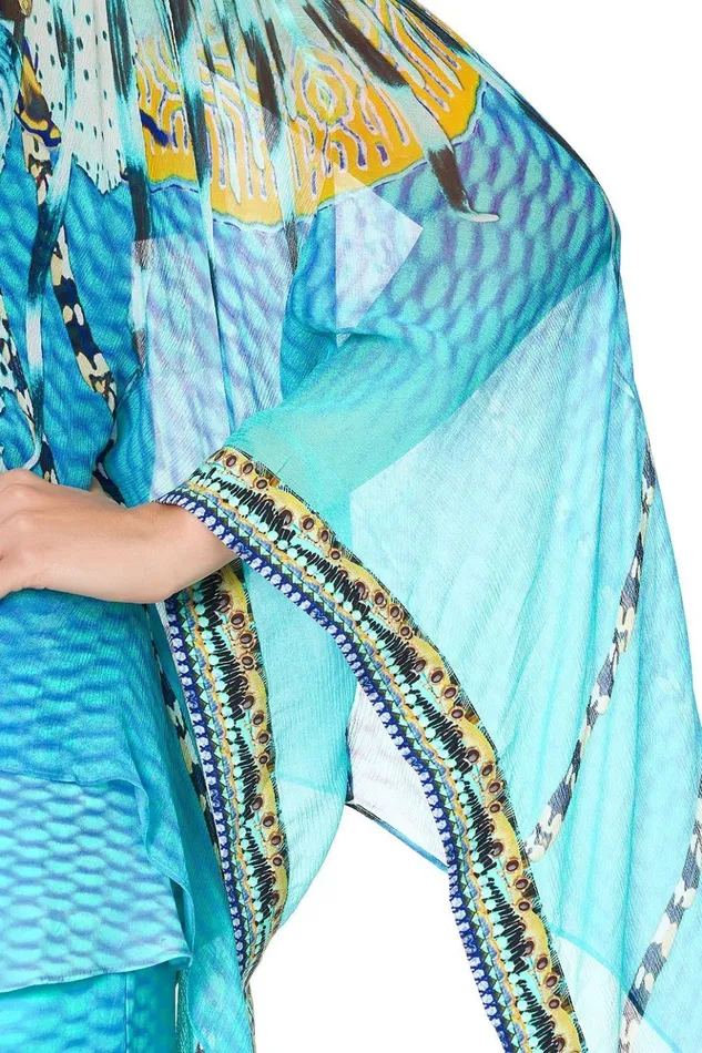Women Tops Camilla Sheer Layered Top Marine Queen