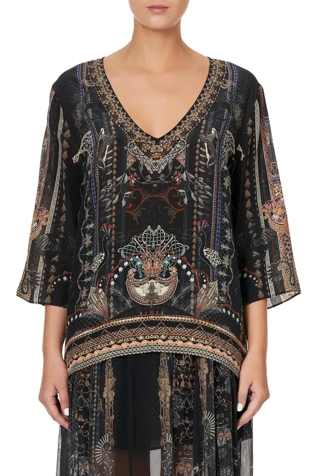 Women Tops Camilla VNeck Oversized Blouse Son Of Seven Queens