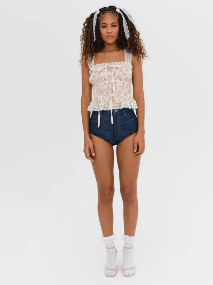 Women Tops For Love and Lemons Amelia Top White Women Tops For Love and Lemons Amelia Top White