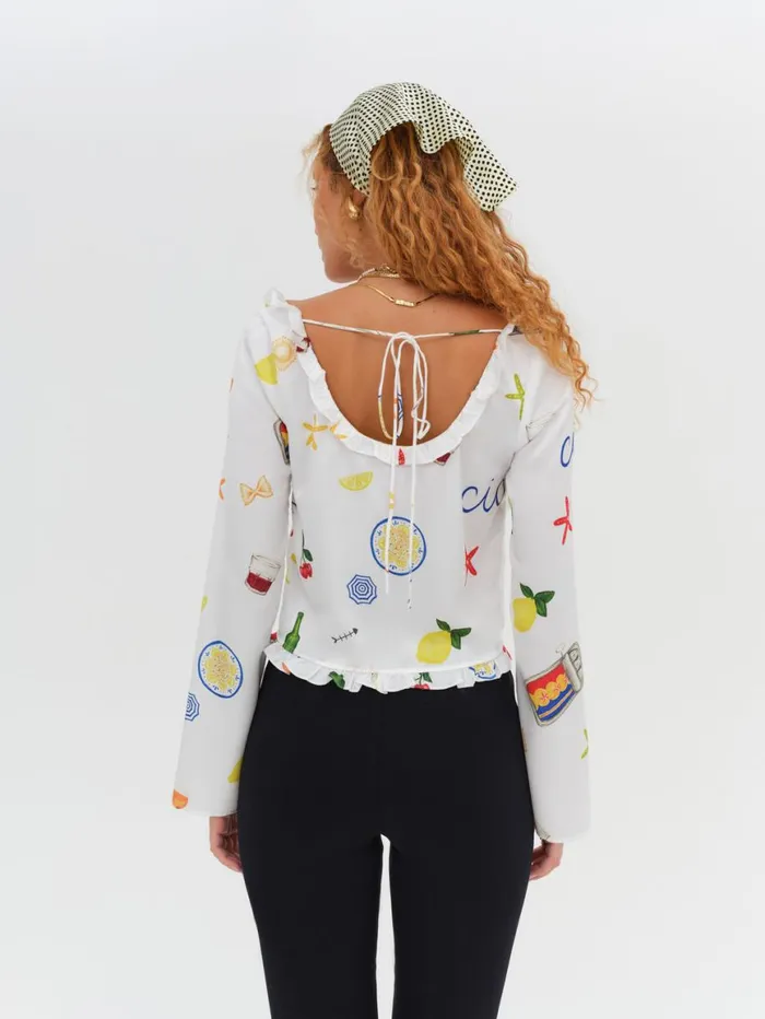 Women Tops For Love and Lemons Carla Long Sleeve Top Multi Women Tops For Love and Lemons Carla Long Sleeve Top Multi