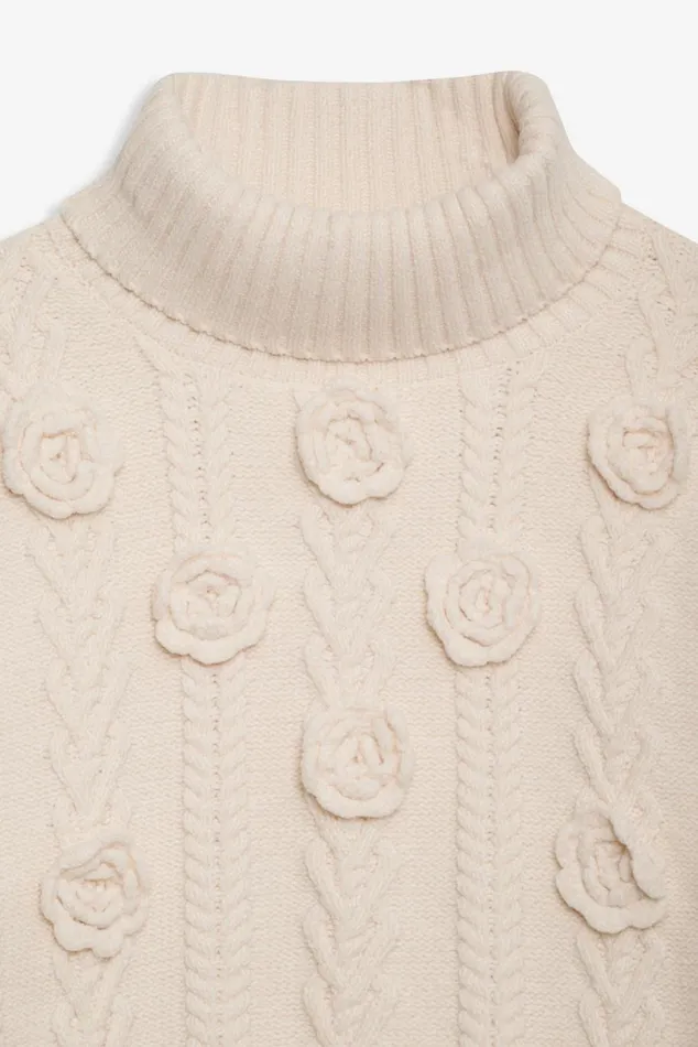 Women Tops For Love and Lemons Martina Cropped Sweater Ivory Women Tops For Love and Lemons Martina Cropped Sweater Ivory