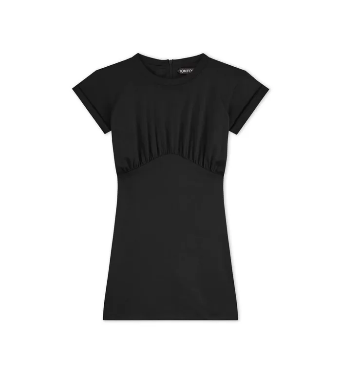 Women Tops Tom Ford Silk Jersey Fitted TShirt Black