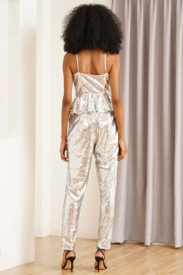 Women Tops YUMI KIM SUKI SILVER SEQUINS TOP Silver Sequins