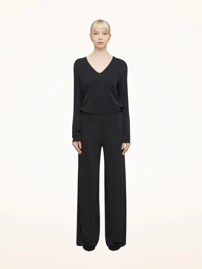 Women Trousers and Jumpsuits Wolford Crepe Jersey Jumpsuit Black