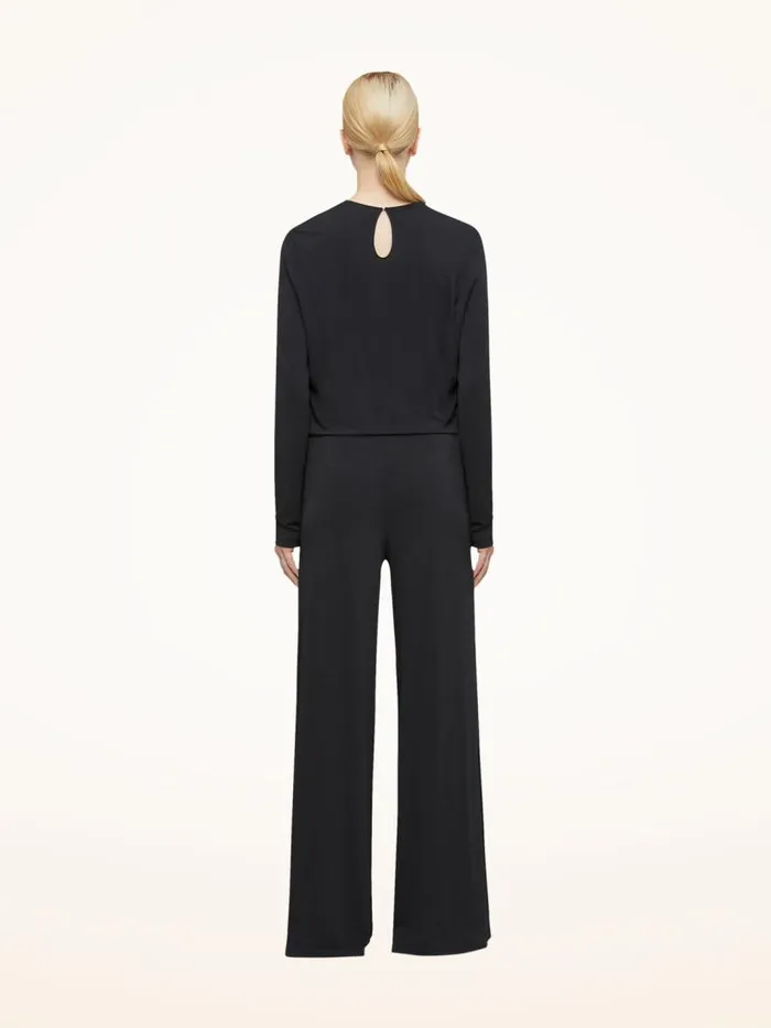 Women Trousers and Jumpsuits Wolford Crepe Jersey Jumpsuit Black