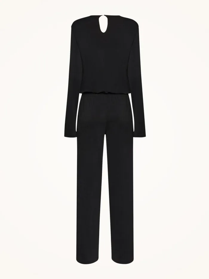 Women Trousers and Jumpsuits Wolford Crepe Jersey Jumpsuit Black