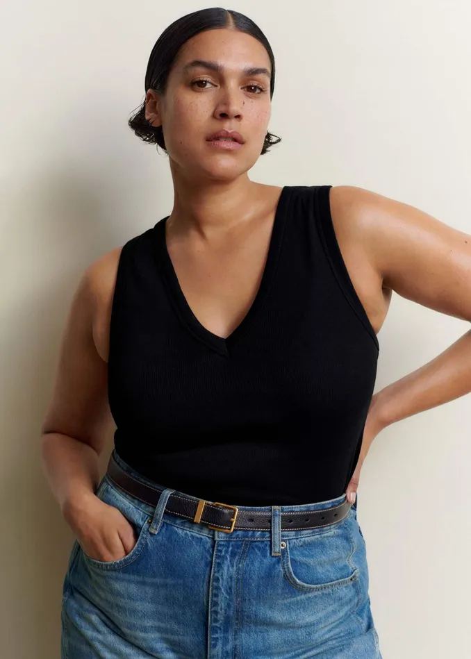 Women Ultimate VNeck Vest Black MEEM