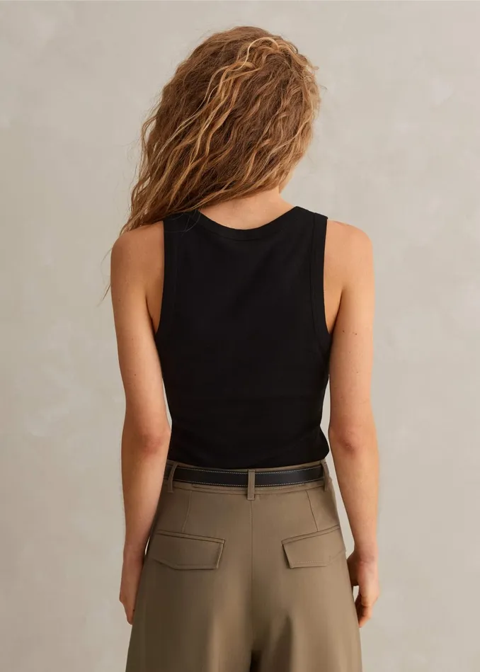Women Ultimate VNeck Vest Black MEEM
