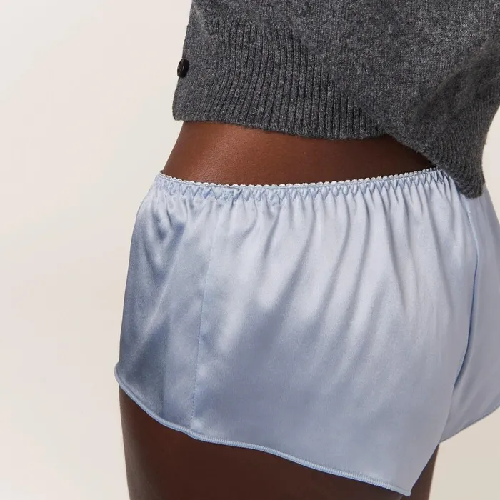 Women Underwear And Beachwear Miu Miu Satin Panty Astro Women Underwear And Beachwear Miu Miu Satin Panty Astro