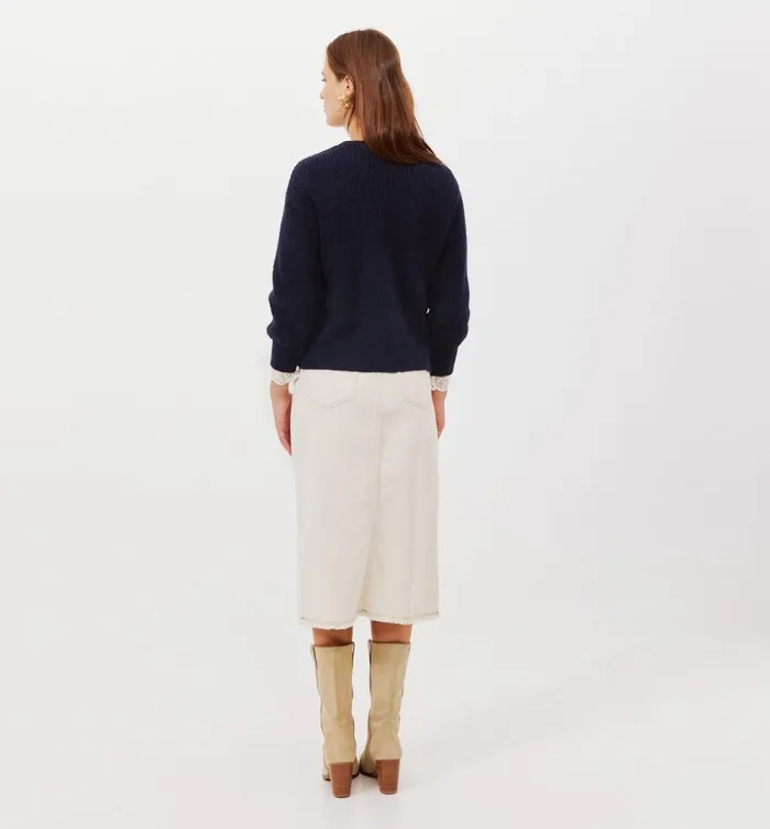 Women VNeck Ribbed Jumper 8211 Navy Blue Promod Jumpers And Cardigans Women VNeck Ribbed Jumper 8211 Navy Blue Promod Jumpers And Cardigans