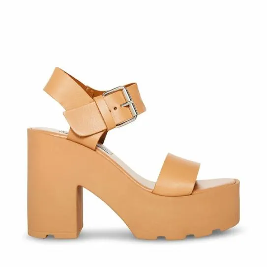 Women VESTA TAN LEATHER Tan Leather Steve Madden Sandals