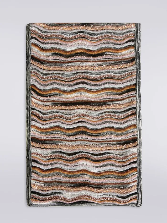 Women Viscose Blend Scarf With Sequins Multicoloured Missoni Scarves and Foulards