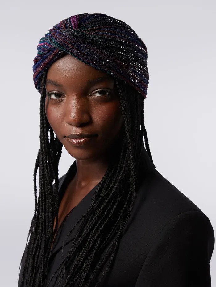 Women Viscose Blend Turban Multicoloured Missoni Hair Accessories
