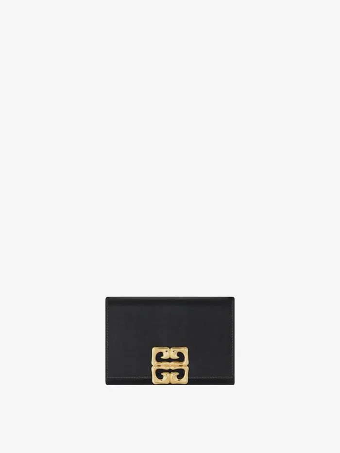 Women Wallets and Card Holders Givenchy 4G Liquid Wallet In Box Leather Black