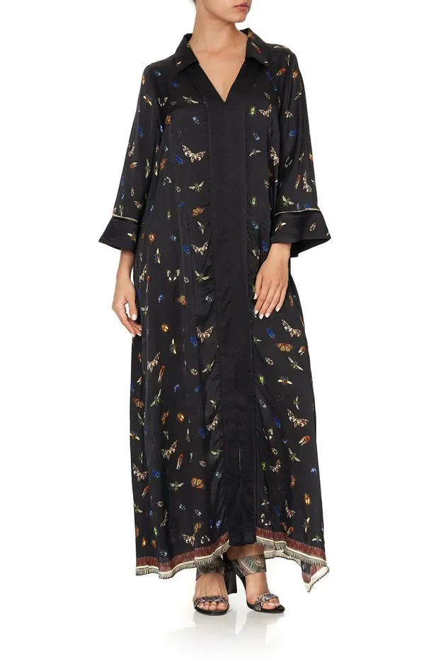 Women Wedding Guest Dresses Camilla Loose Shirt Dress With Centre Front Split Love Bug