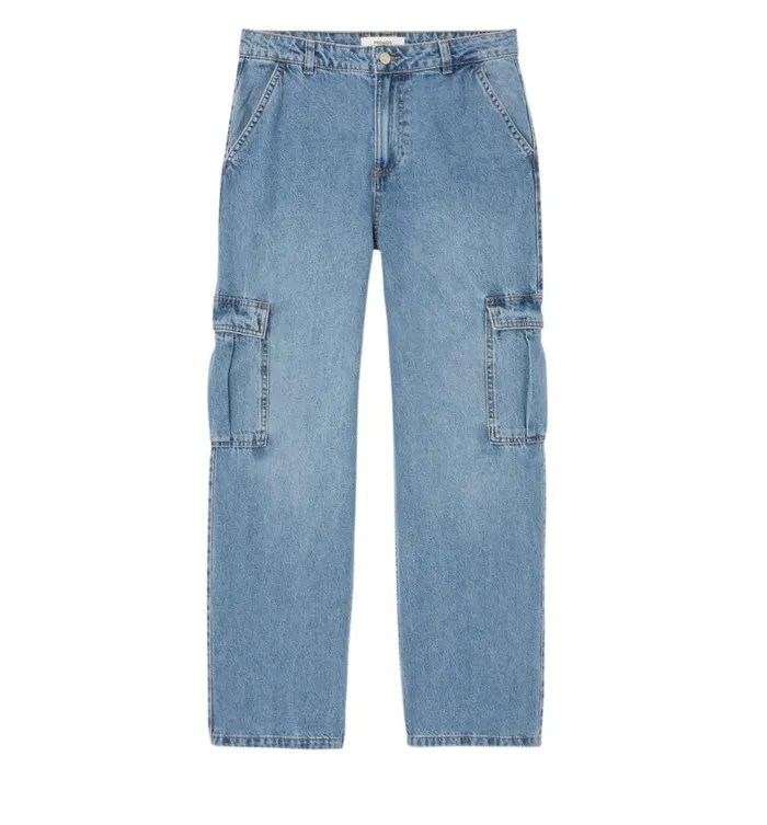 Women Wideleg Cargo Jeans 8211 Medium Denim Promod Jeans Women Wideleg Cargo Jeans 8211 Medium Denim Promod Jeans