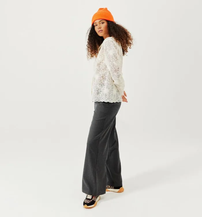Women Wideleg Trousers 8211 Dark Grey Promod Trousers Women Wideleg Trousers 8211 Dark Grey Promod Trousers