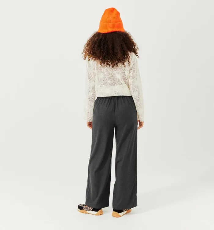 Women Wideleg Trousers 8211 Dark Grey Promod Trousers Women Wideleg Trousers 8211 Dark Grey Promod Trousers