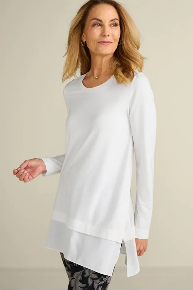 Women Willa Layered Tunic Black Soft Surroundings Tops