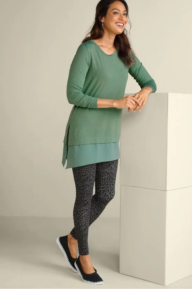 Women Willa Layered Tunic Black Soft Surroundings Tops