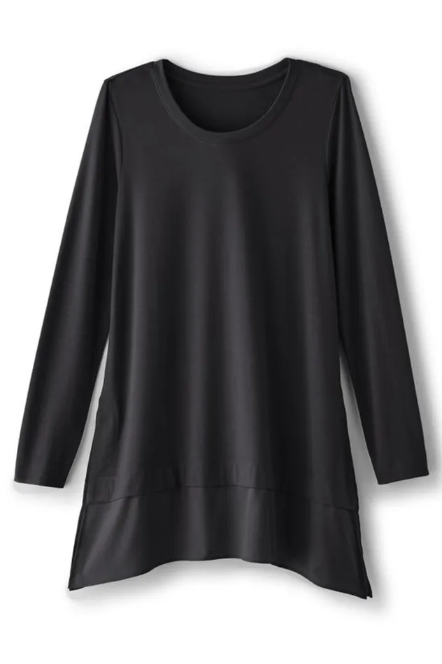 Women Willa Layered Tunic Black Soft Surroundings Tops