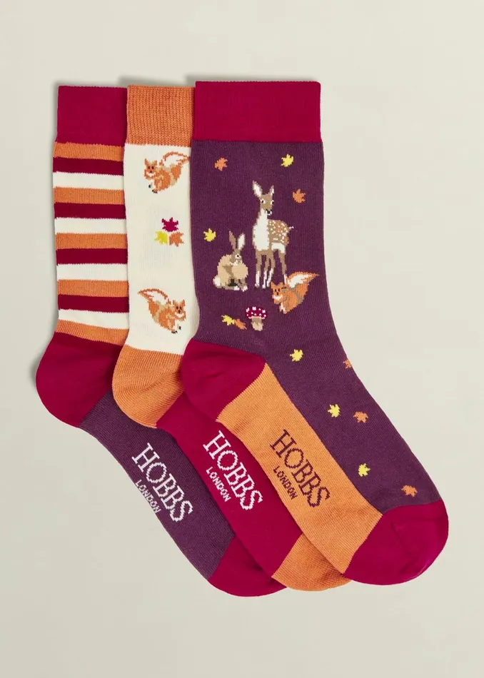 Women Woodland Sock Set Multi Hobbs Socks and Tights