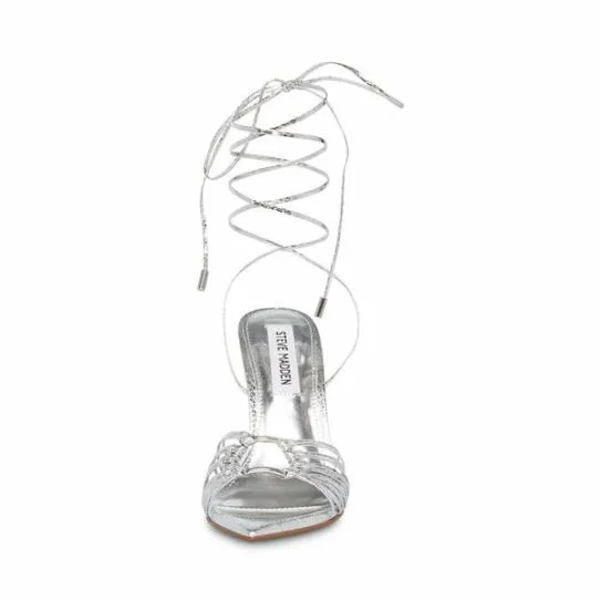 Women ZAYA SILVER SNAKE Silver Snake Steve Madden Heels Women ZAYA SILVER SNAKE Silver Snake Steve Madden Heels