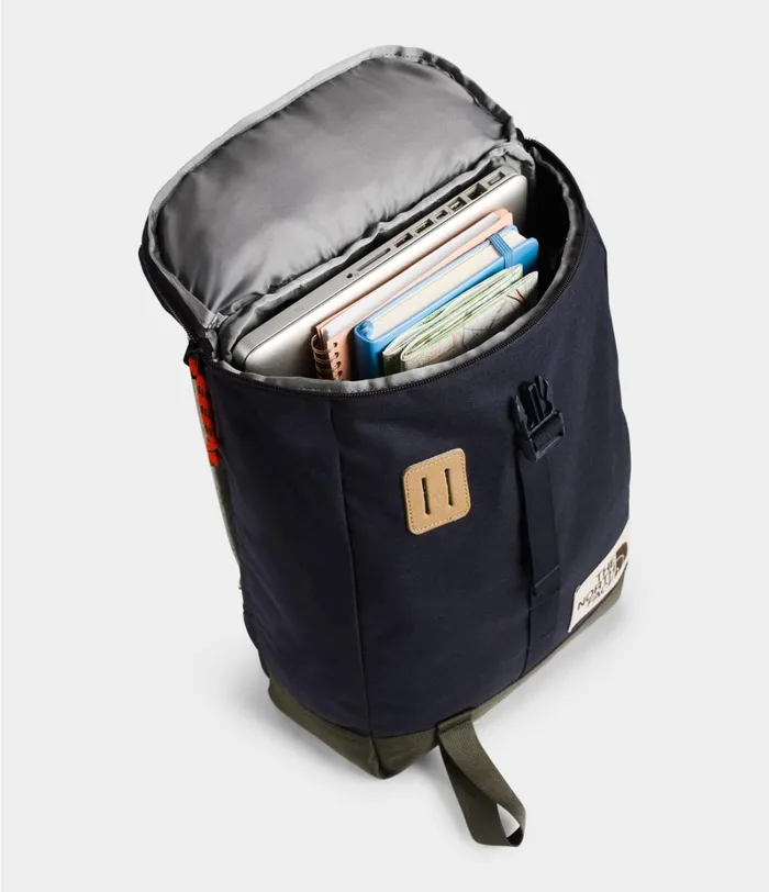 Womens The North Face Backpacks Top Loader Daypack Aviator Navy Light Heathernew Taupe Green