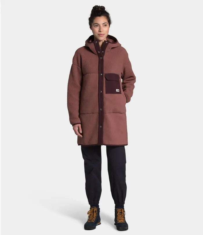 Womens The North Face Fleece Cragmont Fleece Coat Marron Purpleroot Brown