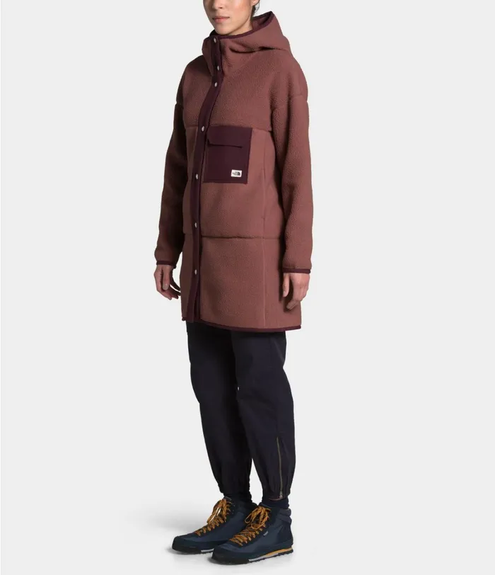 Womens The North Face Fleece Cragmont Fleece Coat Marron Purpleroot Brown