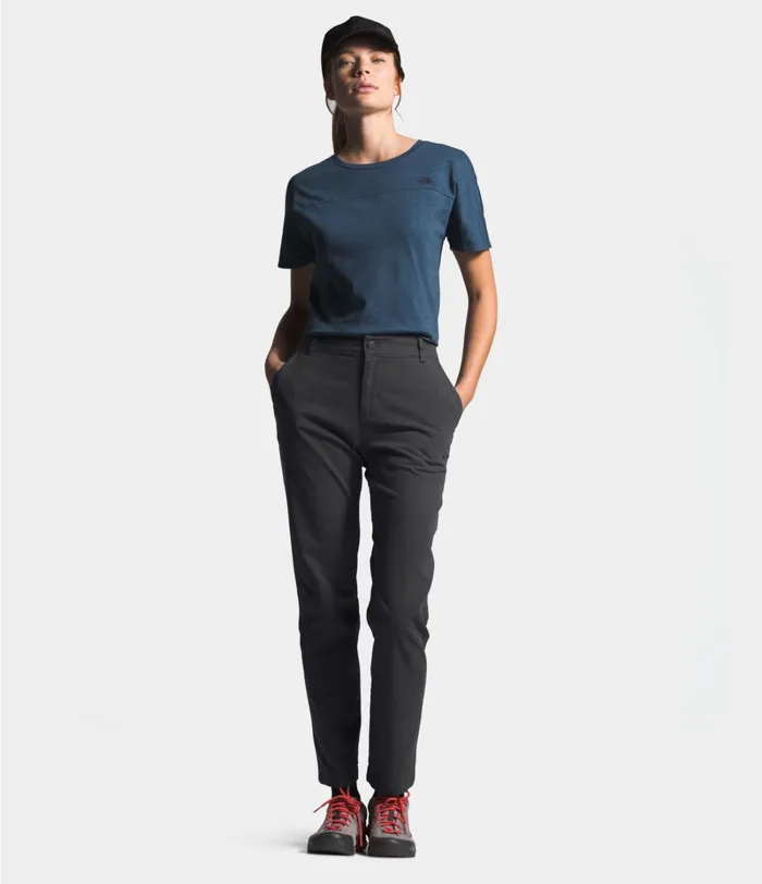 Womens The North Face Pants North Dome Cotton MidRise Pant Asphalt Grey