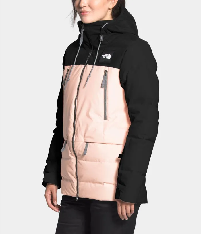 Womens The North Face Snow Pallie Down Jacket Tnf Blackmorning Pink