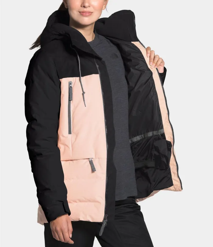 Womens The North Face Snow Pallie Down Jacket Tnf Blackmorning Pink