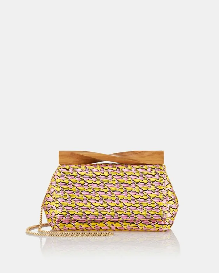 Wooden Mini Twist Clutch Multicolor Women Aquazzura Clutch Bags Wooden Mini Twist Clutch Multicolor Women Aquazzura Clutch Bags