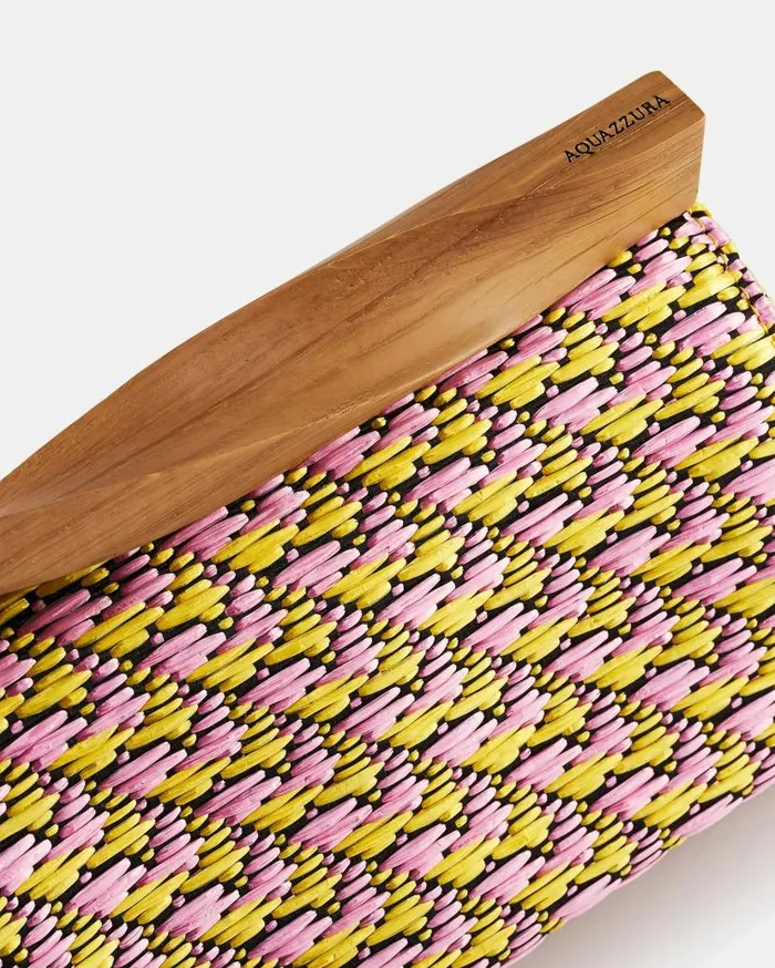 Wooden Mini Twist Clutch Multicolor Women Aquazzura Clutch Bags Wooden Mini Twist Clutch Multicolor Women Aquazzura Clutch Bags