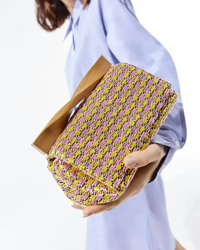 Wooden Mini Twist Clutch Multicolor Women Aquazzura Clutch Bags Wooden Mini Twist Clutch Multicolor Women Aquazzura Clutch Bags