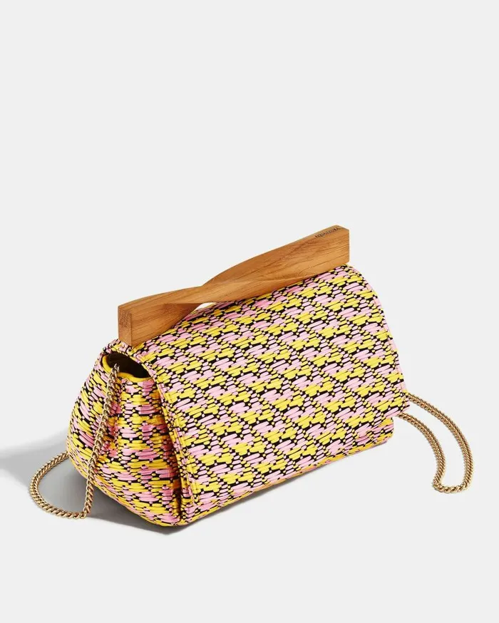 Wooden Mini Twist Clutch Multicolor Women Aquazzura Mini Bags