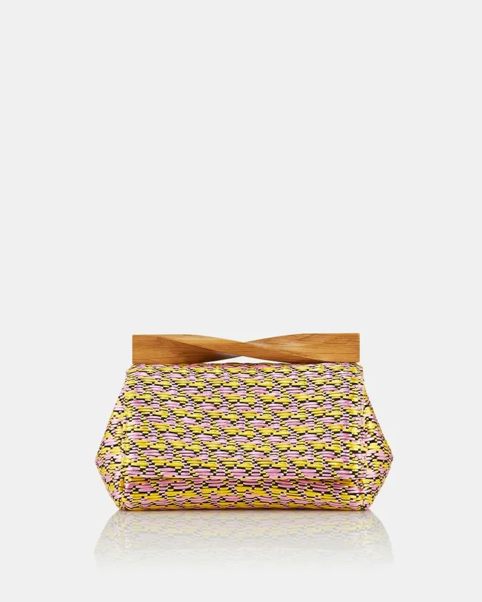 Wooden Mini Twist Clutch Multicolor Women Aquazzura Mini Bags Wooden Mini Twist Clutch Multicolor Women Aquazzura Mini Bags